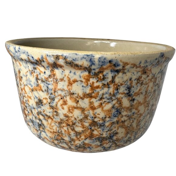 Red Wing Other - Red Wing Spongeware Crock Bowl 7” Decorative Stoneware Vintage Speckled Sponge C